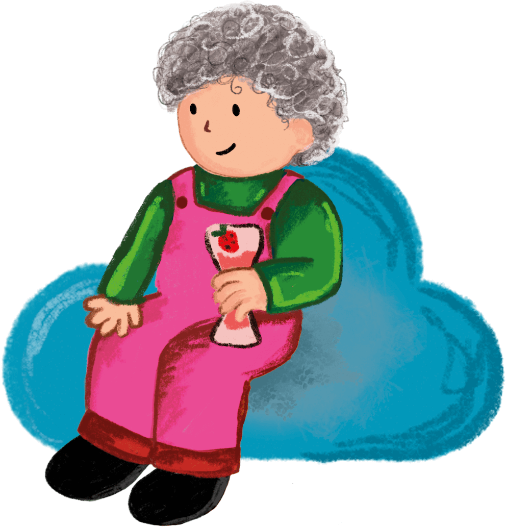 Granny sat in a cloud
